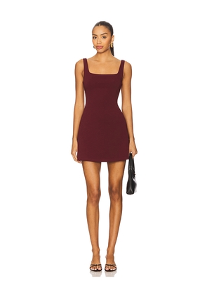 SNDYS Olive Mini Dress in Wine. Size L. Also in S, XS.