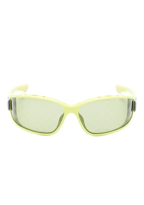 Gucci Eyewear logo wraparound-frame sunglasses - Green