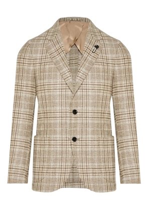 Lardini checked two-button blazer - Neutrals