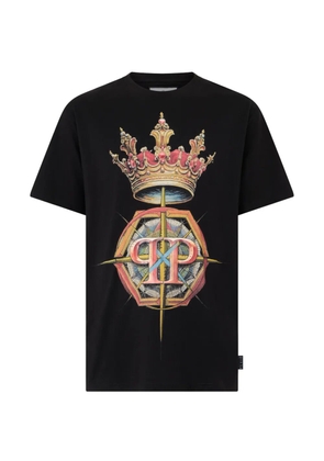 Philipp Plein crown hexagon round-neck T-shirt - Black