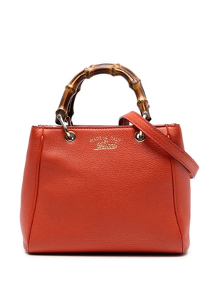 Gucci Pre-Owned 2016-2025 Mini Calfskin Bamboo Shopper satchel - Orange