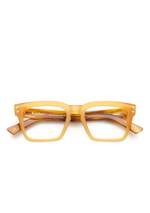 Kador Truman square-frame rivets-detail glasses - Yellow