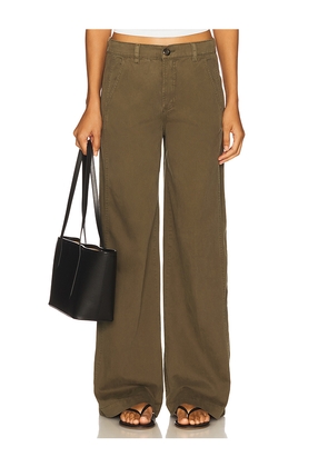 PISTOLA Jadyn Low Slung Palazzo in Army. Size 23. Also in 24, 27, 30.