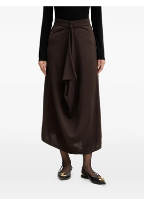 Liviana Conti Venus draped skirt - Brown