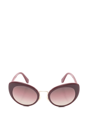 Miu Miu Pre-Owned round sunglasses - Red
