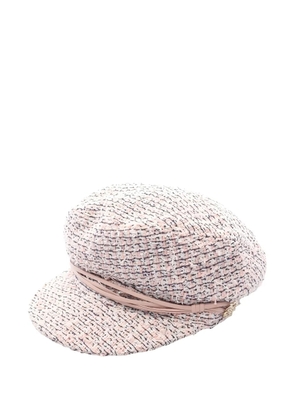 CHANEL Pre-Owned 1986-1988 Coco Mark Tweed hat - Neutrals