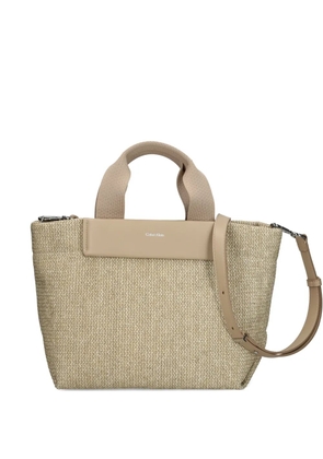 Calvin Klein logo-stamp tote bag - Neutrals