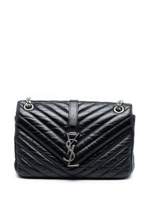 Saint Laurent Pre-Owned 2015 Medium Crinkled Calfskin Punk Chain Bag shoulder bag - Black