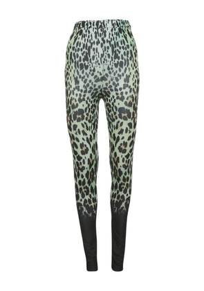 Roberto Cavalli animal-print leggings - Green