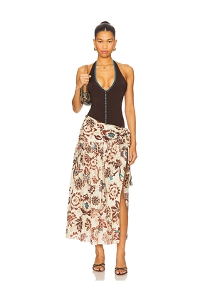 SIEDRES Midias Dress in Brown. Size L. Also in XS.