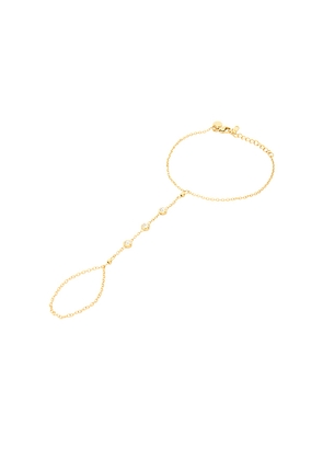 petit moments Pavia Hand Chain in Metallic Gold.
