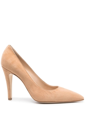 Manolo Blahnik Nelirapla 105mm suede pumps - Brown