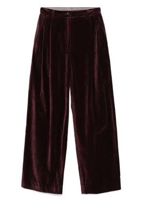 Ziggy Chen velvet trousers - Red