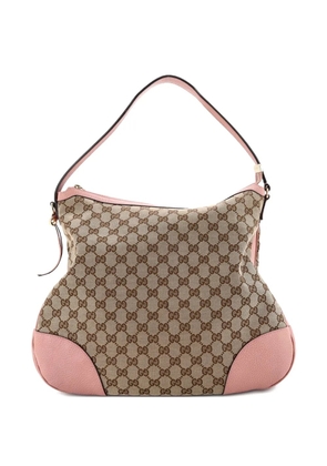 Gucci Pre-Owned Bree GG Canvas with Leather Large hobo bag - Brown