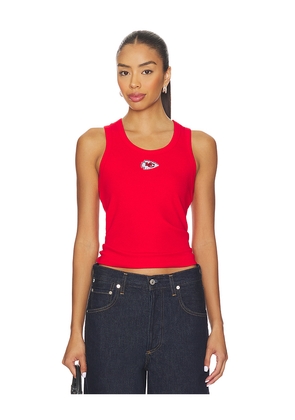 Terez x REVOLVE Chiefs Scoop Neck Rib Tank in Red. Size L. Also in M, S, XL, XS, XXS.