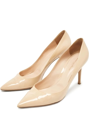 Gianvito Rossi pre-owned 115mm patent-finish leather pumps - Neutrals
