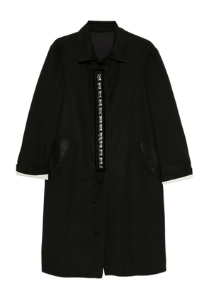 Prada Pre-Owned 1990s crystal-embellishment wool coat - Green