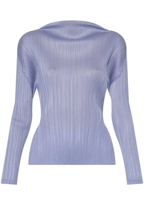 Pleats Please Issey Miyake Monthly Colors: February blouse - Blue