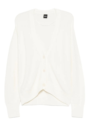 BOSS button-front cardigan - White