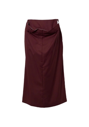 pushBUTTON pocket midi skirt - Red