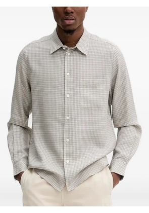 SAMSOE SAMSOE checked long-sleeve shirt - Grey