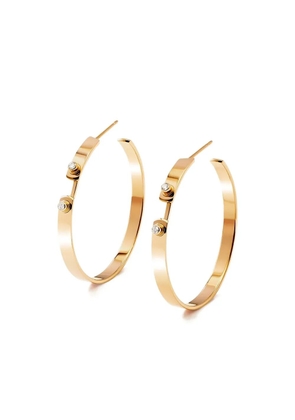 Nouvel Heritage 18K recycled yellow gold Monday Morning Mood diamond hoop earrings