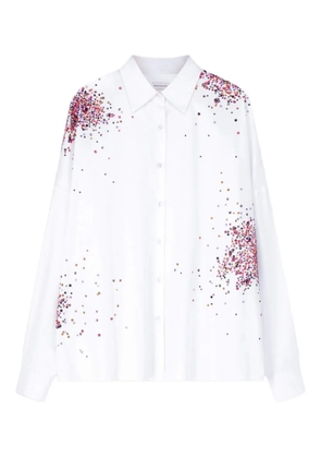 DRIES VAN NOTEN embellished cocoon shirt - White