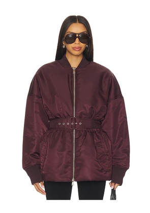 Ronny Kobo Norell Jacket in Wine. Size M. Also in S, XS.