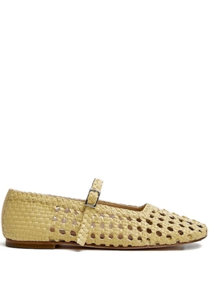 Miista Yeida woven ballerina flats - Yellow