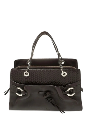 Lancel interwoven leather tote bag - Brown