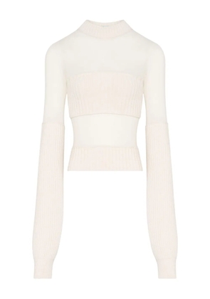 Jean Paul Gaultier ribbed wool sweater - Neutrals