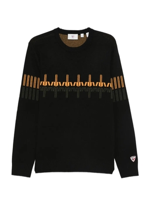 Rossignol patterned crew-neck sweater - Black