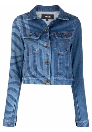 Ahluwalia laser-print denim jacket - Blue