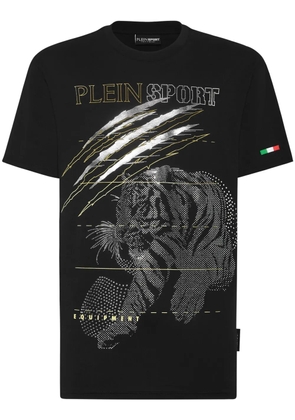 Plein Sport tiger-motif T-shirt - Black