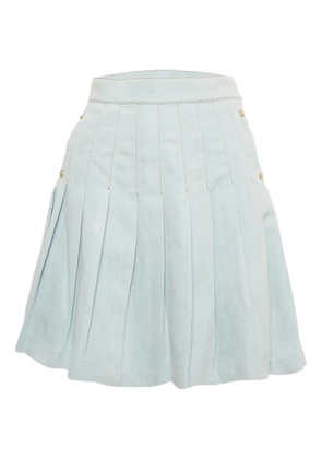 Balmain Pre-Owned pleated mini skirt - Blue