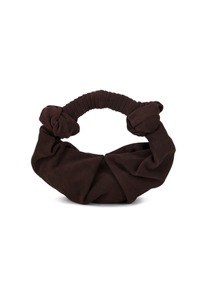SIMONMILLER Lopsy Shoulder Bag in Chocolate.