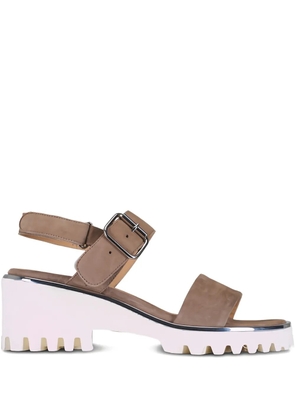 Ron White Elaria buckle suede sandals - Brown