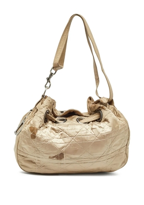 Christian Dior Pre-Owned Cannage drawstring shoulder bag - Gold