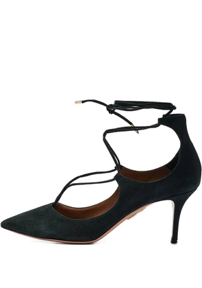 Aquazzura pre-owned 80mm suede pumps - Black