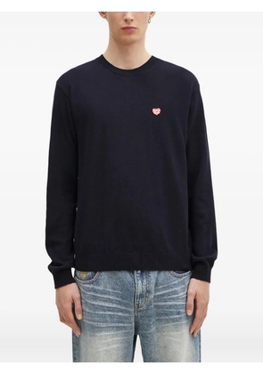 Human Made heart-logo wool sweater - Blue