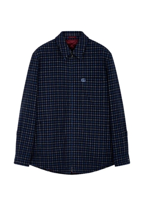 Gucci check logo jacket - Blue