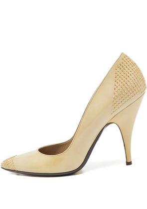 Burberry Pre-Owned 110mm patent-leather pumps - Neutrals