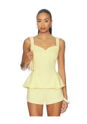 Steve Madden Zenia Top in Yellow. Size 0. Also in 10, 12, 2, 4, 6, 8.