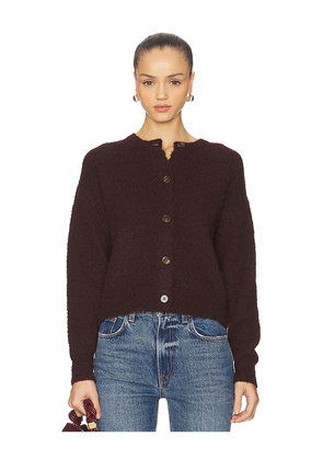 Sanctuary Boucle Cardigan in Burgundy. Size L. Also in M, S, XL, XS.