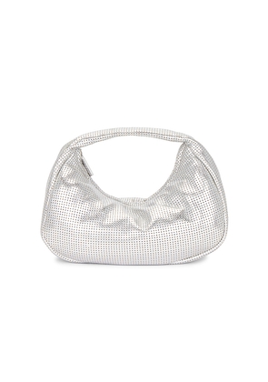 St. Agni Perforated Mini Bon Bon Bag in Metallic Silver.