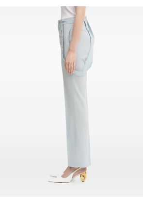 Fiorucci embroidered suspender trousers - Blue