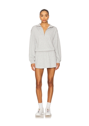 superdown Jenice Quarter Zip Dress in Grey. Size M. Also in S, XL, XS, XXS.