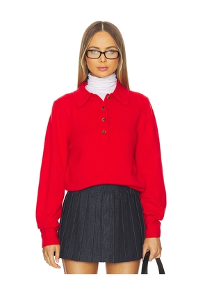 Sold Out NYC The Cashmere Polo Top in Red. Size L. Also in M, S, XS.