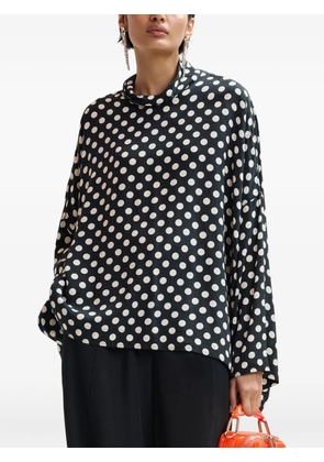 Essentiel Antwerp Joyetta polka-dot long-sleeve blouse - Black