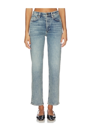 Rag & Bone Harlow Mid-Rise Ankle Straight Jeans in Blue. Size 24. Also in 26, 27, 28, 30, 33, 34.